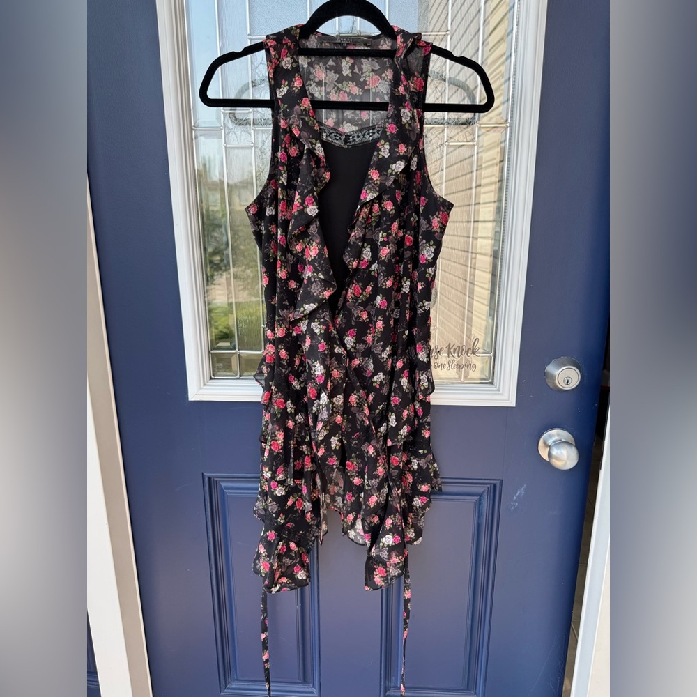 Guess Black and Pink wrap dress